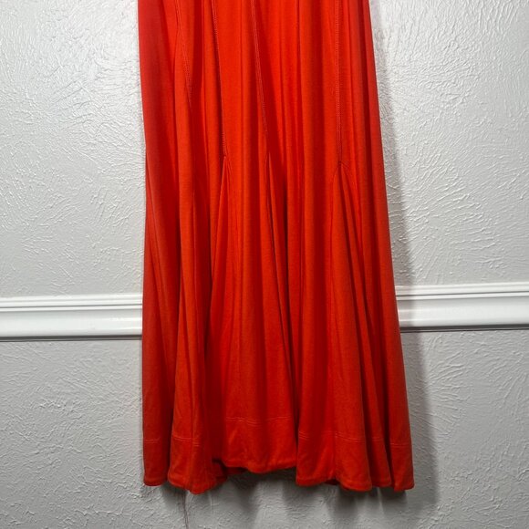 Anthropologie Maeve Red-orange Abroad Midi Length Sleeveless Trumpet Skirt Dress - Picture 11 of 14